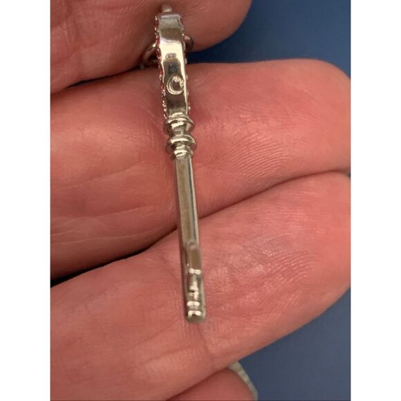 Origami Owl Pink Crystal Silver Key Charm #love #heart #origami owl - Picture 5 of 5